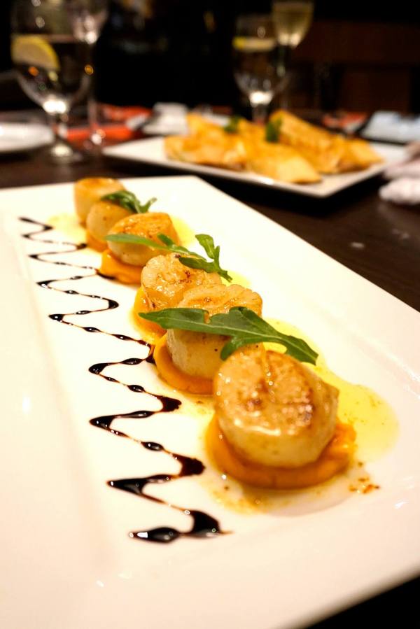 Juicy Seared Sea Scallops - Sweet potato puree, tarragon butter (1/2 dozen) - RM39.00 We couldn't get enough of this one! Perfectly cooked scallops that were firm and juicy! Don't share this one among too many people.