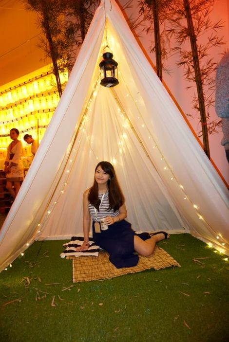 There were various tents in the event venue featuring different activities in each. This one though was primarily for you to post in like Anna here.