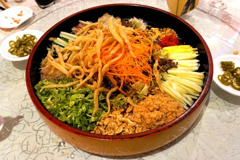 Yee Sang with Silver Fish