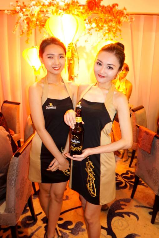 Pretty Guinness girls were on hand to ensure that we were never thirsty