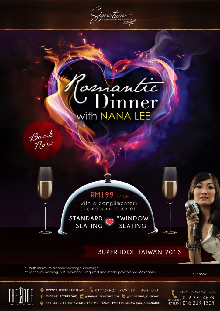 Valentine's Day dinner at Signature at The Roof, First Avenue Bandar Utama