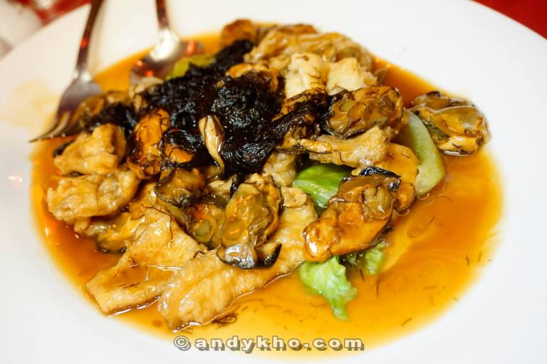 Stir fried Dried Oyster with "Fatt Choy"