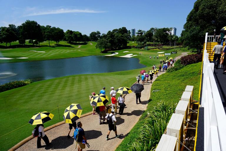 There were a lot of people who came to watch on Sunday and some even braved the sun to follower their favourite players along the course