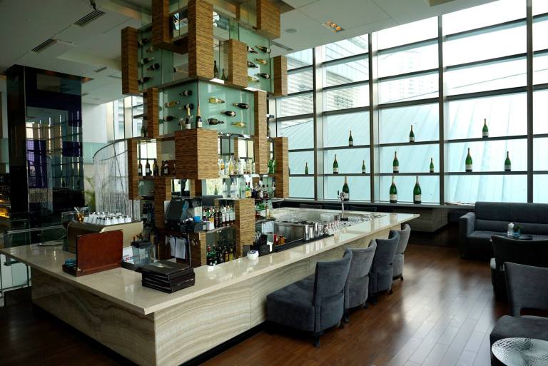 We passed by the lounge area which houses the bar and some plush sofas on the way out