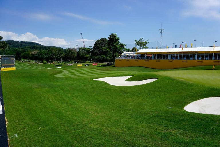 We also had a great view of the 18th hole