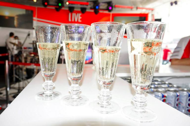 And glasses of bubbly to go along with it