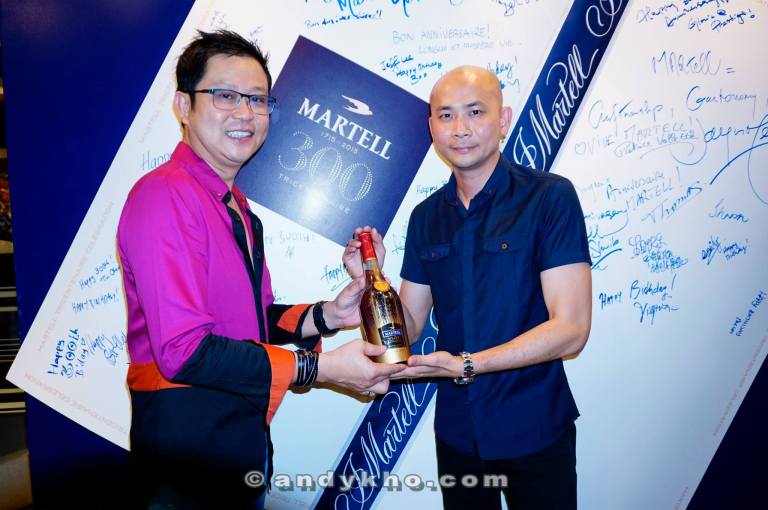 Andy won himself a limited edition bottle of Martell VSOP