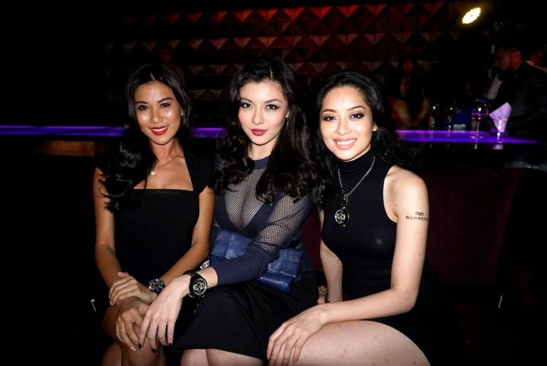 Miss World Malaysia 2012 Lee Yvonne, Miss Universe Malaysia 2013 Carey Ng, and model and actress Sarah Lian