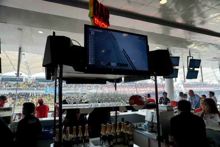 There were lots of TV screens