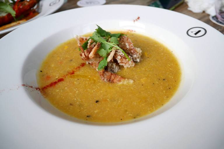 Soft Shell Crab Corn Chowder