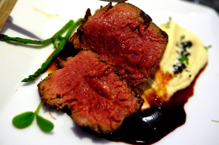 Medium rare - lovely and pink on the inside. The meat was just so juicy and tender.