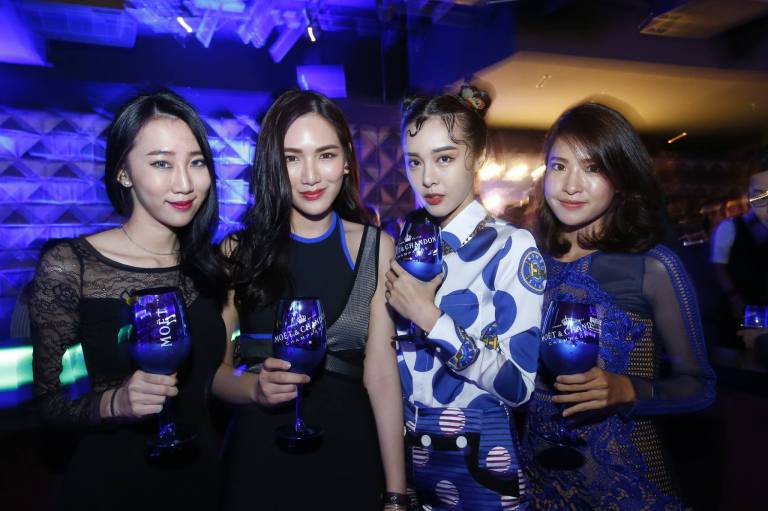 Jane Chuck, Cathryn Lee and Isabella Kuan with a friend