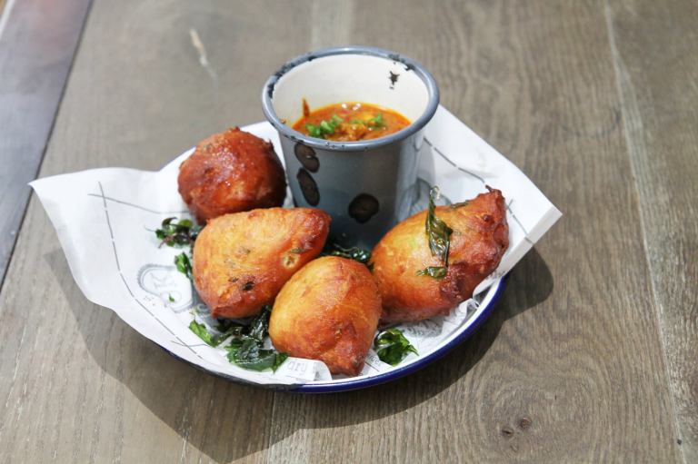 Beignet Chicken Rendang - Herbed classic beignets with Chicken Rendang gravy