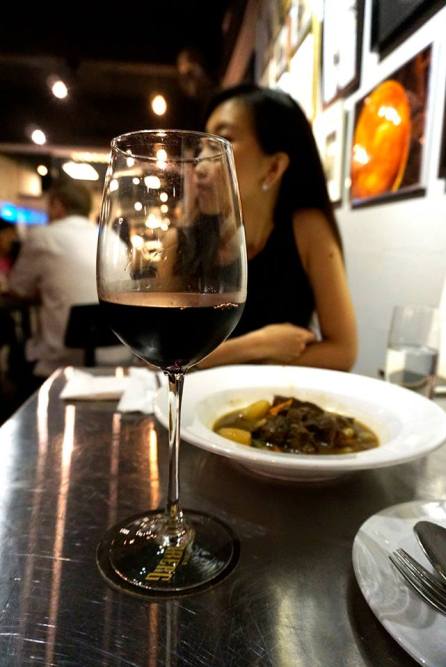 We paired the beef with the house red wine which really complemented the dish