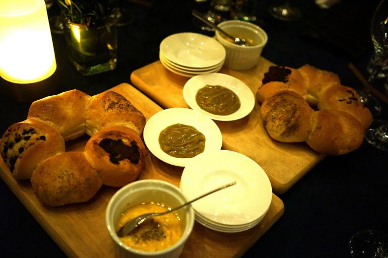 Some really tasty breads which are made in-house to get us started