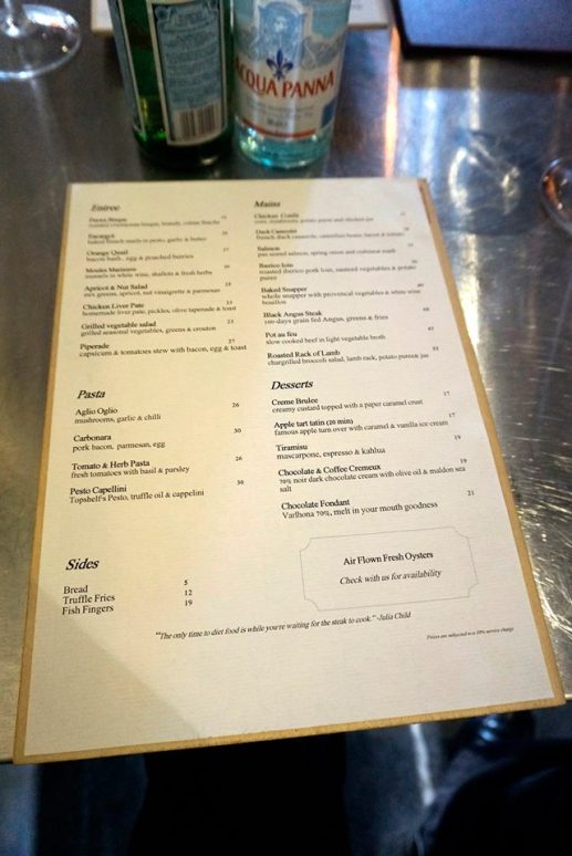 The menu has relatively few choices but the restaurant changes its dishes every quarter. It does however keep the popular/ staple dishes in the menu but do keep an eye out for the new and exciting dishes!