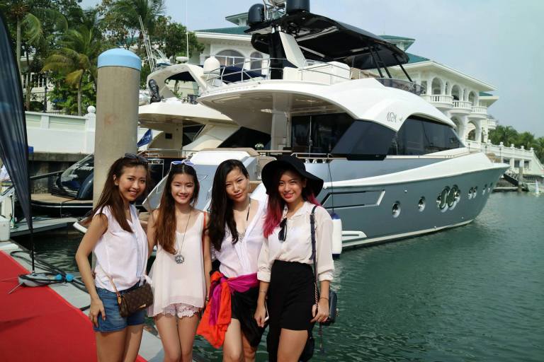 The girls with the MCY70 in the background