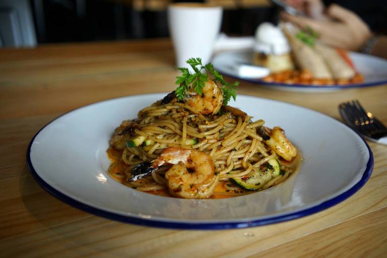 Spicy Aglio Olio with shrimps & zucchini - RM22.00
