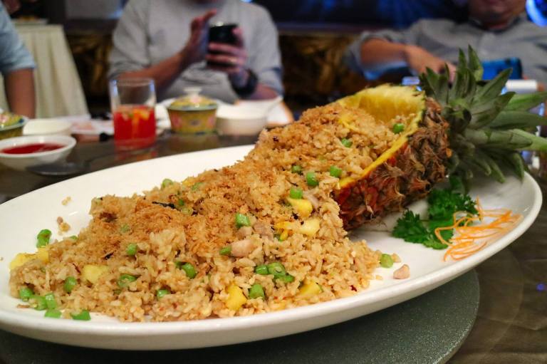 Spicy Pineapple Fried Rice with Vegetarian Floss