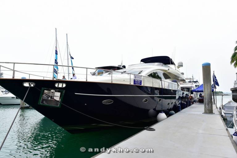 Checked out a couple of the yachts before boarding the MCY70 for the cruise