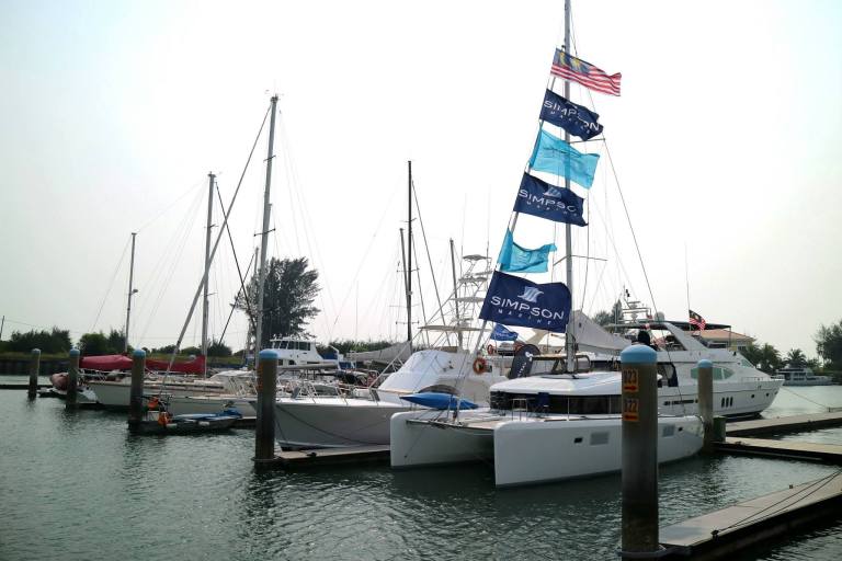 Checking out the many tachts docked at the marina