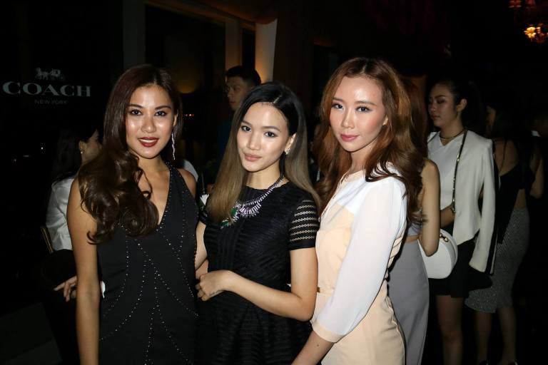 MHB's Stephanie Lim and Chelsea Chil with Miss World Malaysia 2012 Lee Yvonne