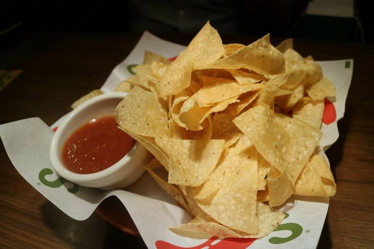 Warm and crispy tostada chips with our fresh and flavorful house-made salsa.