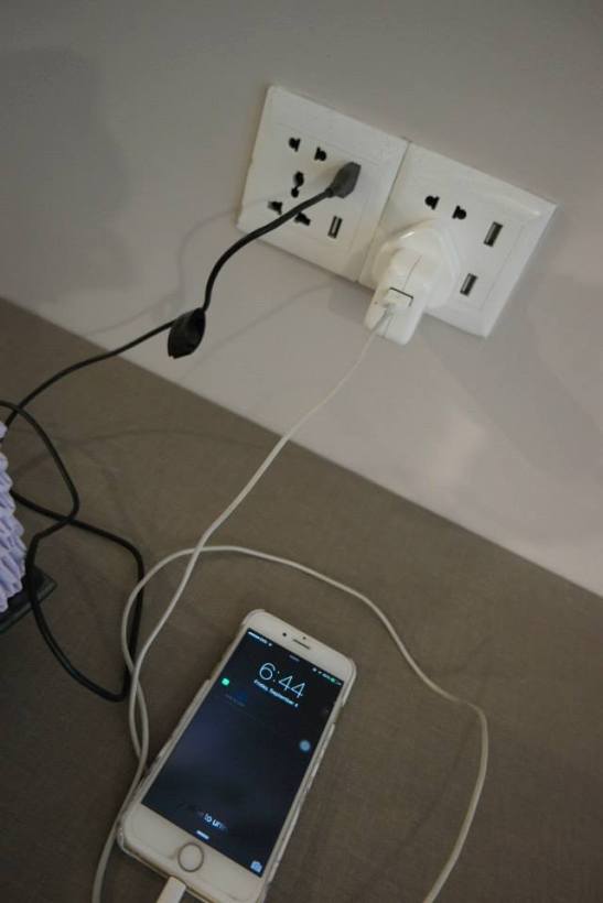 There are no less than eight (8) USB plug points in the rooms so you'll have enough to charge all your electronic devices