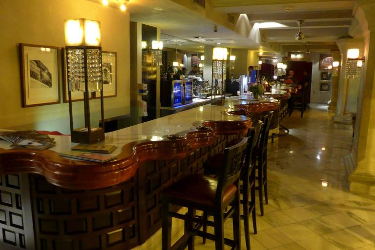 The bar at the lounge upstairs