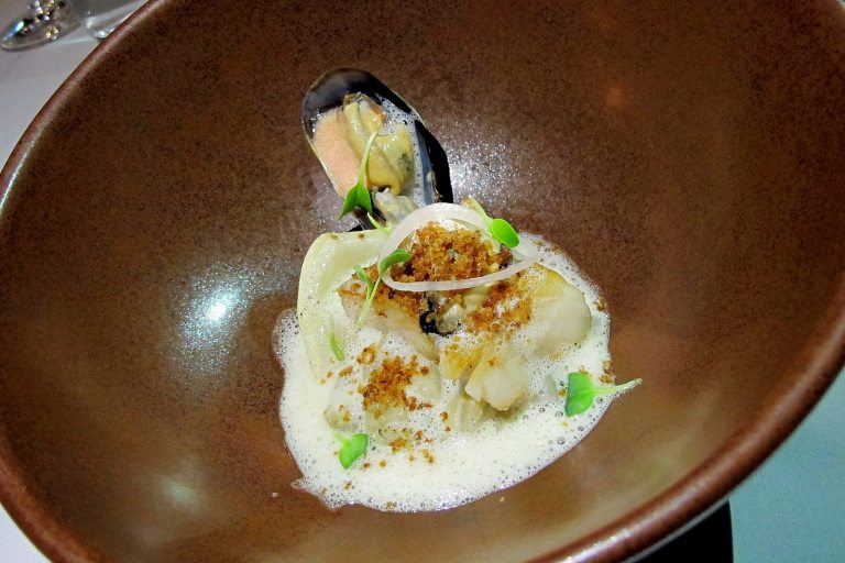 Pollack, Garlic, Mussels, Fennel, Verbena