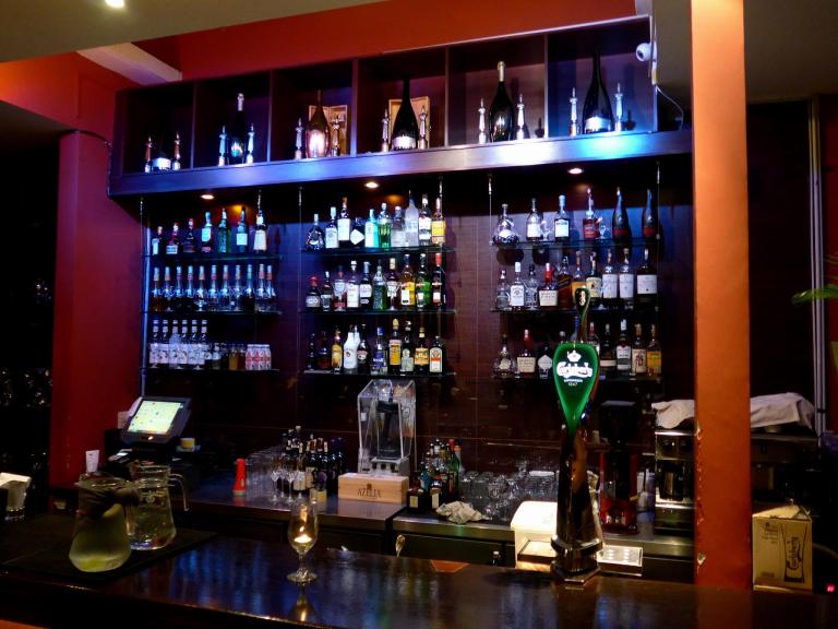 The well stocked bar