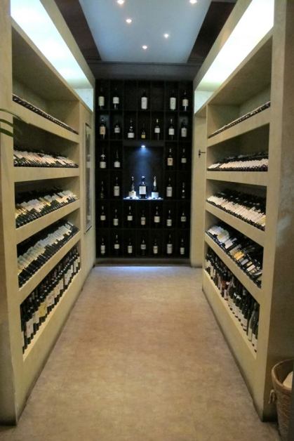 Wine cellar? No. This is the walkway to the restrooms!