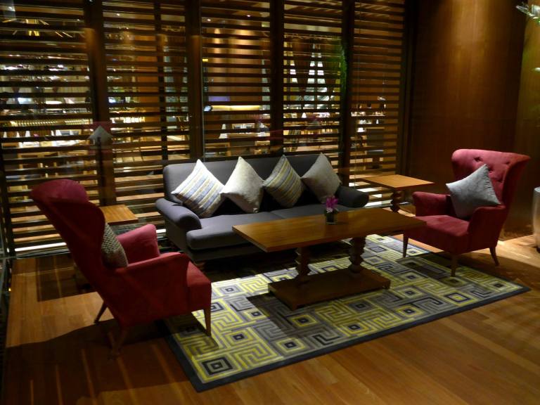 Sofas in the wine cellar section