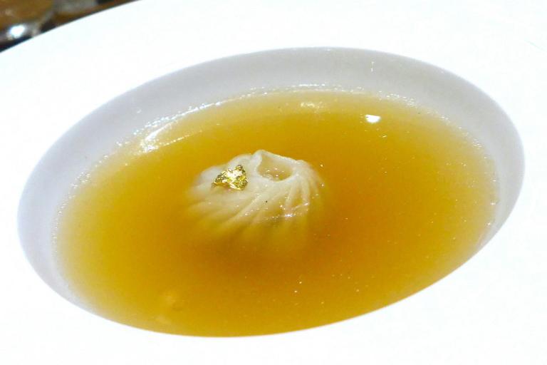 Soup - Consommé of Golden Melon with Dumpling