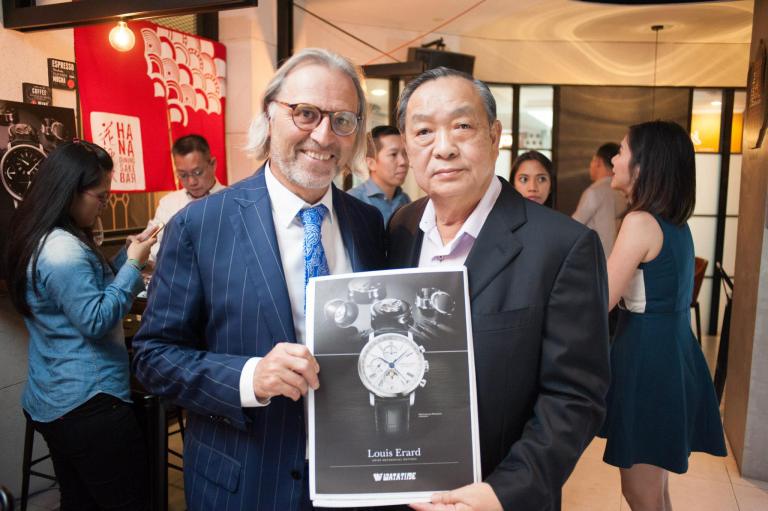 The CEO of Louis Erard, Mr Alain Spinedi with Mr. Tham from Watatime