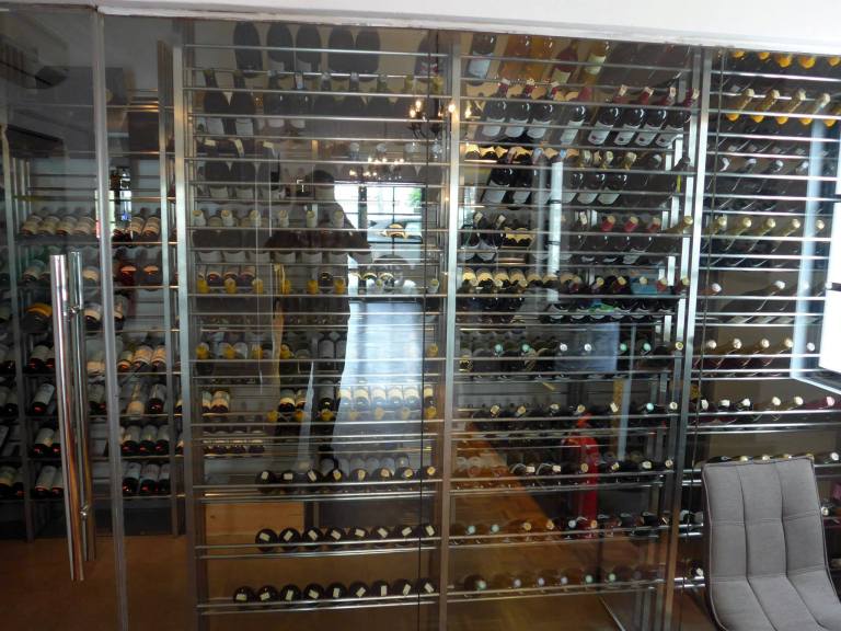 The wine cellar houses over 150 premium wines from France, some of which are pretty rare!