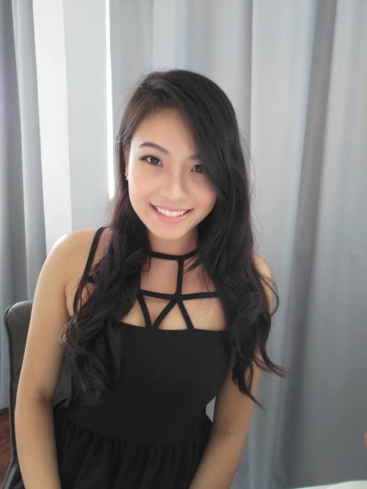 Nicole shot with the front camera with beauty mode