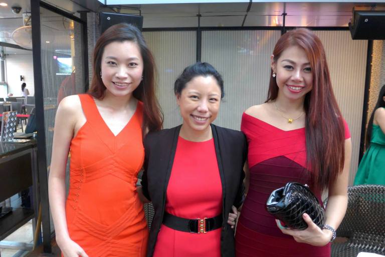 Valerie and Evonne with Zhen from Traders Hotel
