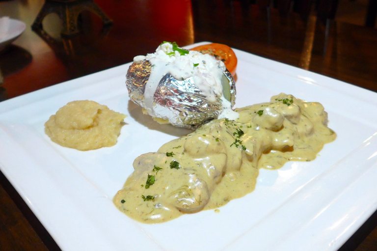 Pork tenderloin with French cepes mushrooms sauce - RM38.00