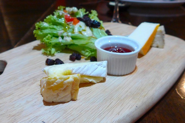 Cheeses: Seasonal selection of french cheeses (Fourme d'Ambert, brie, Rouy and Cantal) - RM44.00