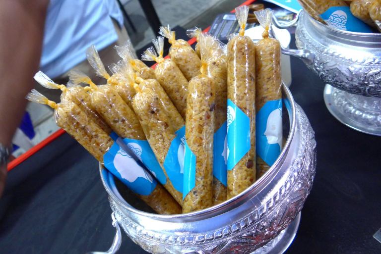 Special Nasi Lemak in a tube from Wondermama. You don't need any utensils to eat this. Simply squeeze it into your mouth!