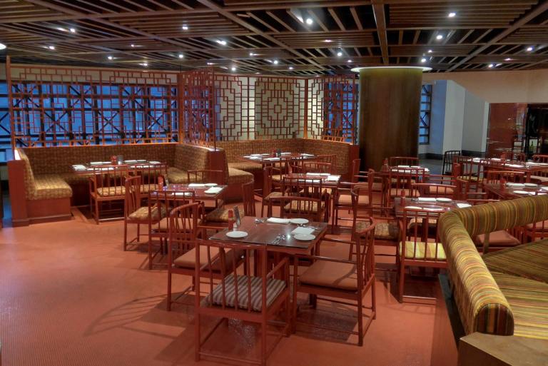 The warm and inviting dining room