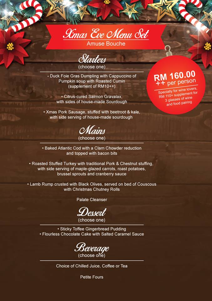 Mezze Christmas Menu