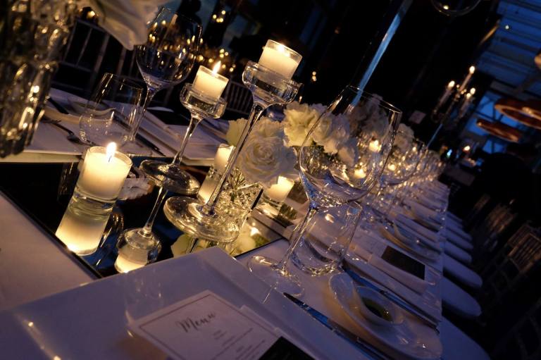 The very romantic dinner setting