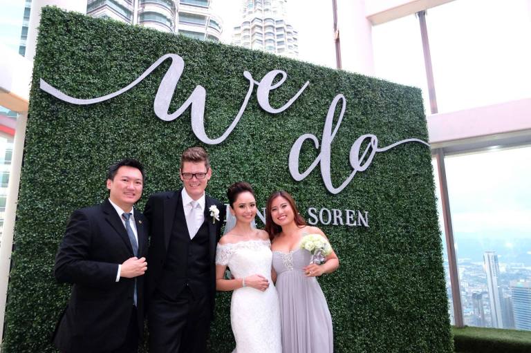 Steph and myself with the newly-weds!