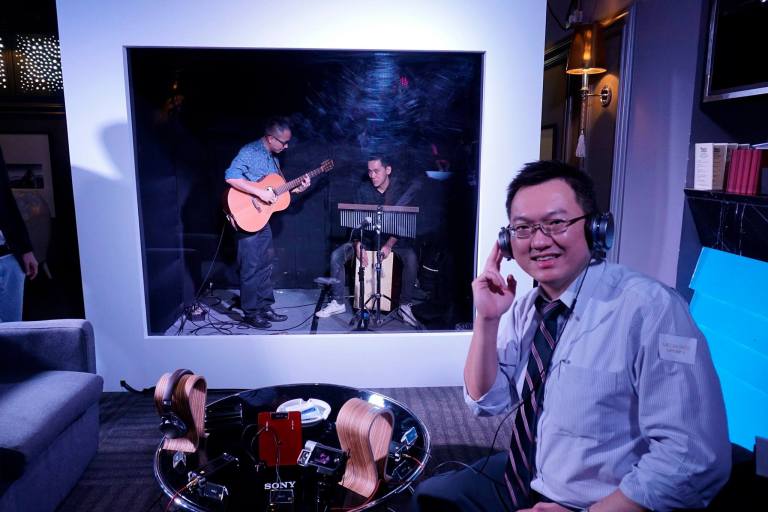 I got to listen to an instrumental duo perform in a sound proof room