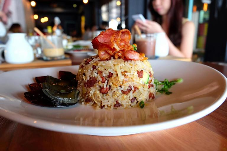 Babi Fried Rice - RM18.00 - "chu yao char" + pork bacon + "lap cheong" fried rice + century egg