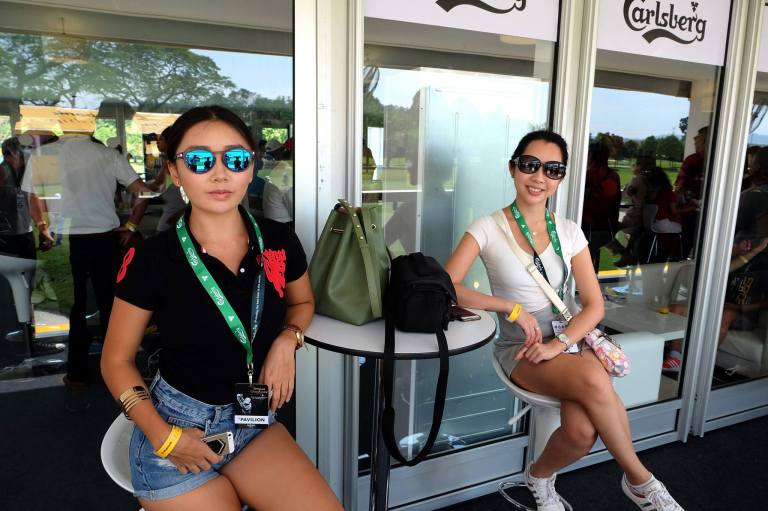 The girls chilling over some ice cold Somersby cider while watching the game
