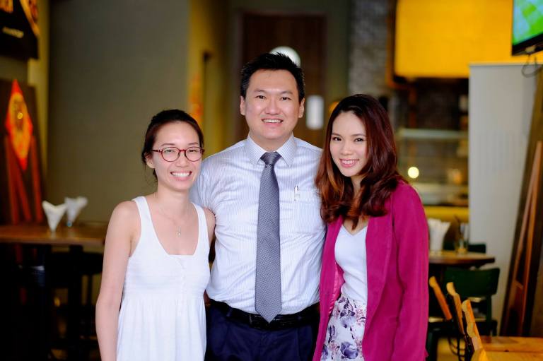 With Mei Sze (R) and Naomi (L)