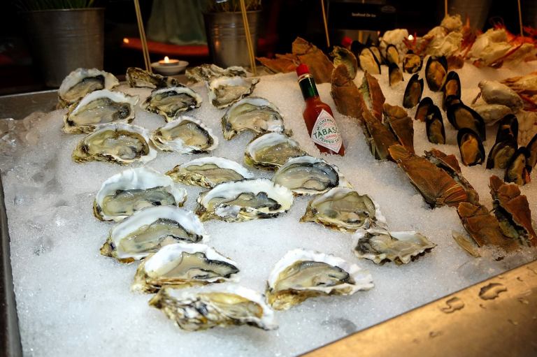 Oysters and fresh seafood